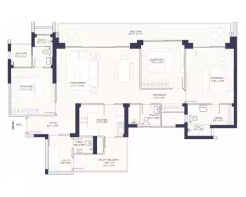 Conscient ParQ Size - 1945 sq.ft*