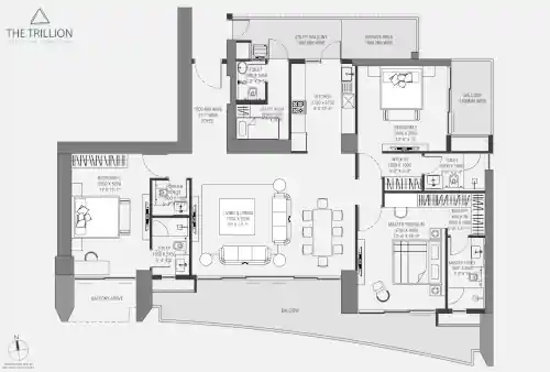 Trillion by Experion Size - 2611 sq.ft*