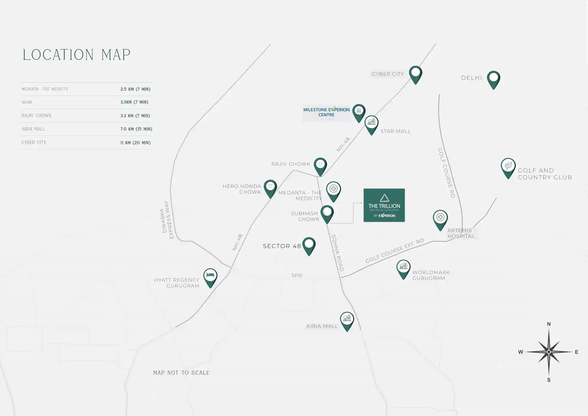 Trillion by Experion Location Map